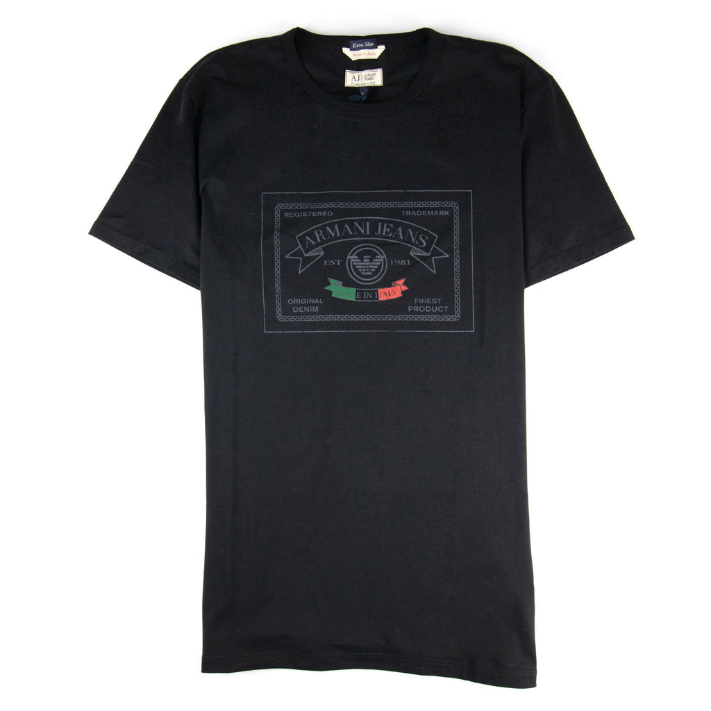 Armani Jeans Extra Slim Crewneck T Shirt Black