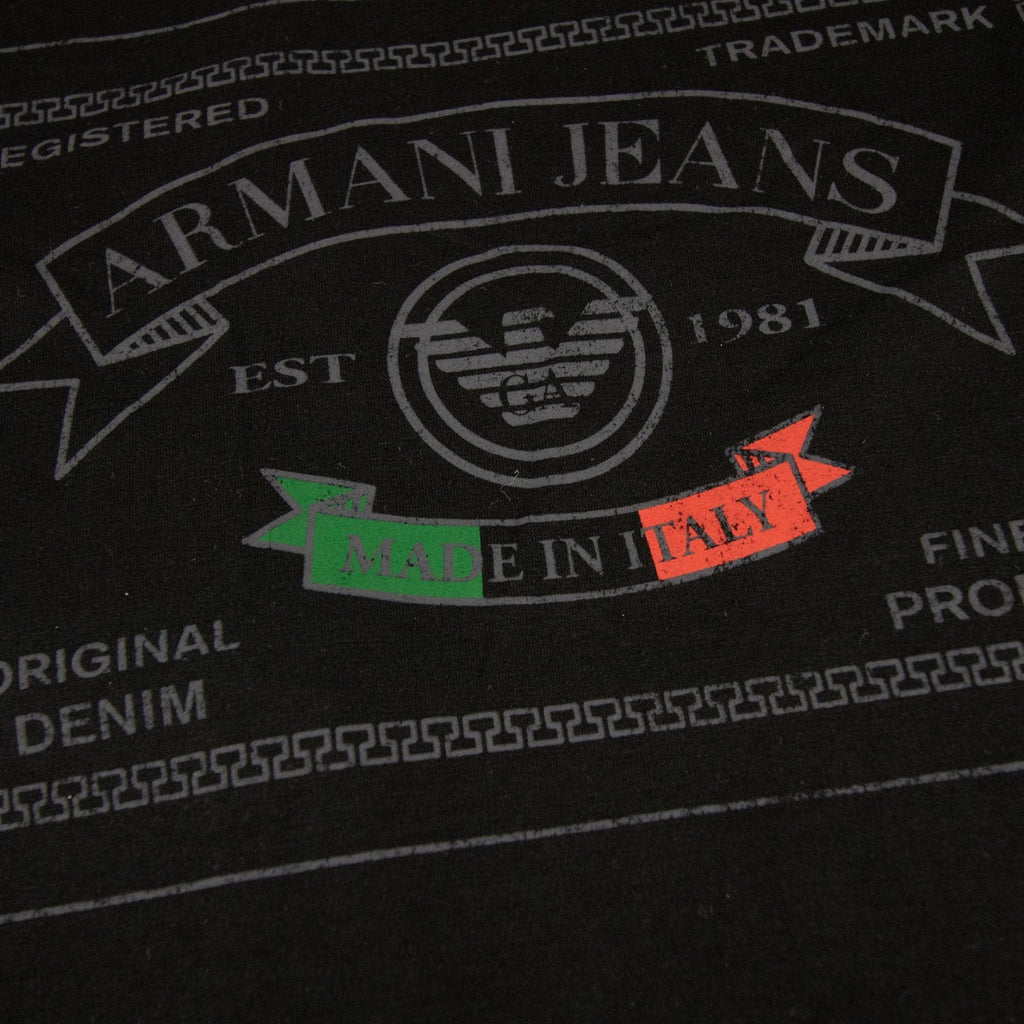 Armani Jeans Extra Slim Crewneck T Shirt Black