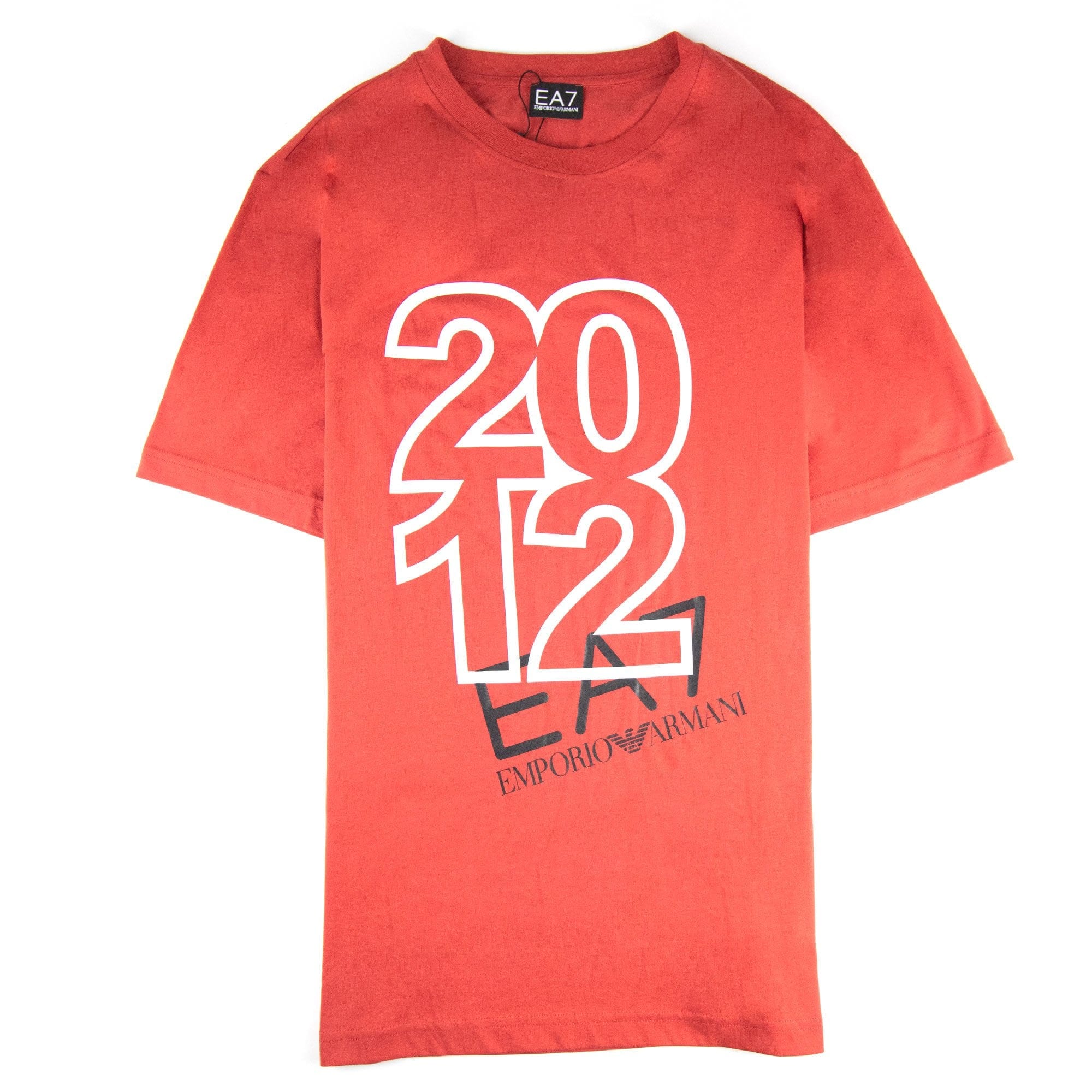 Ea7 Graph Crewneck T Shirt Red