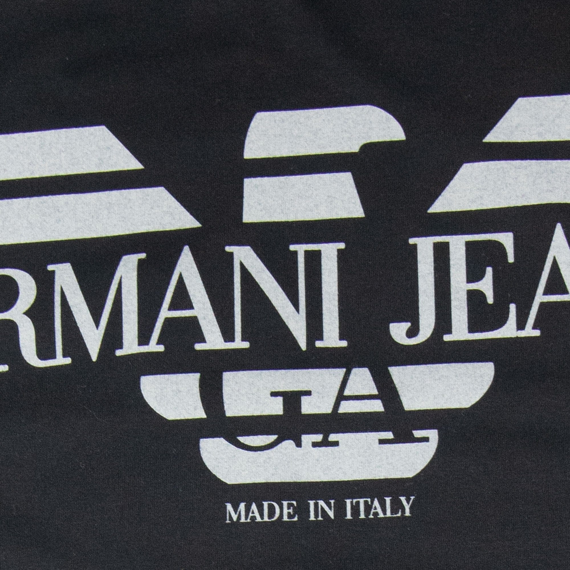 Armani Jeans Made In Italy Eagle Logo T Shirt Black
