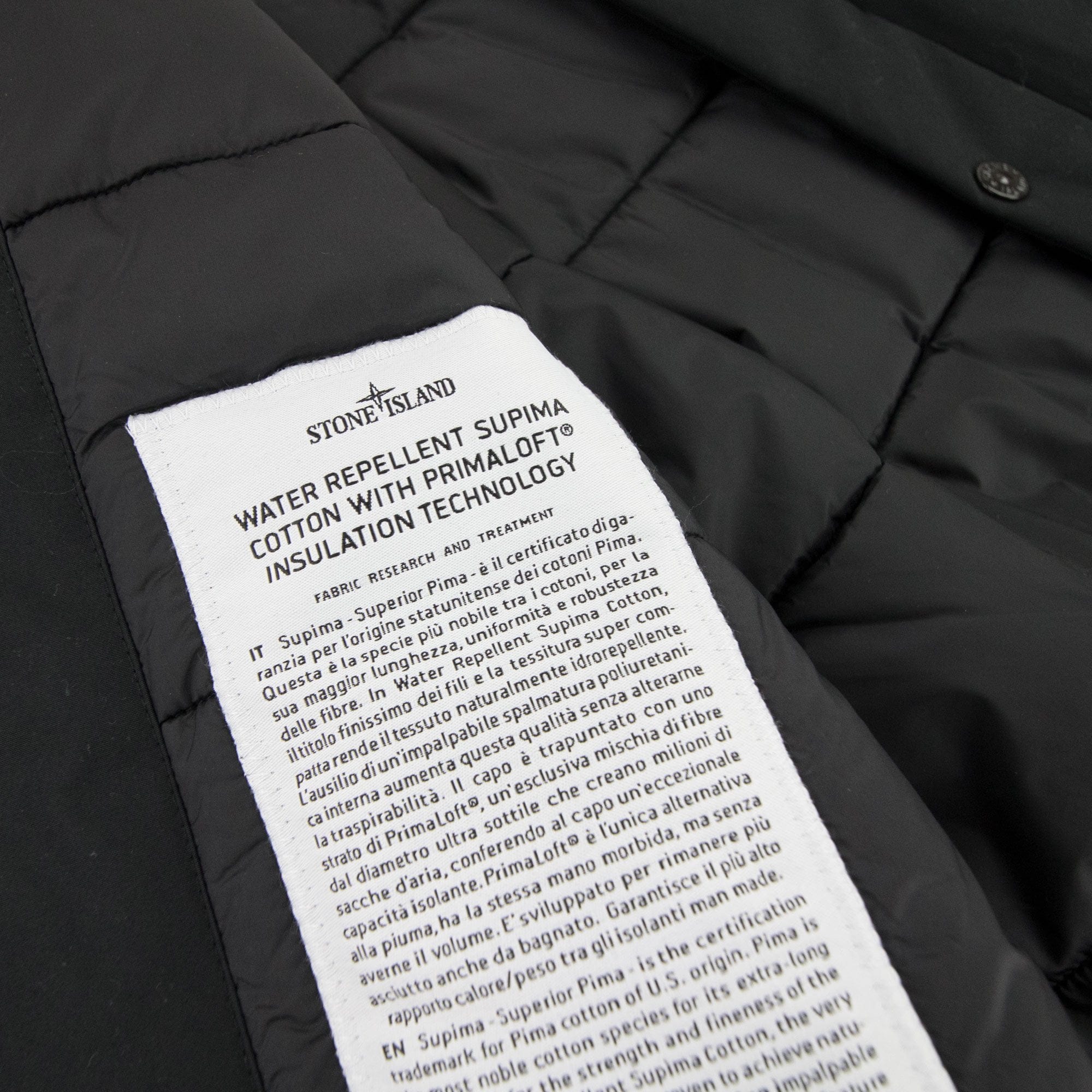 Stone Island Water Repellent Supima Parka Black