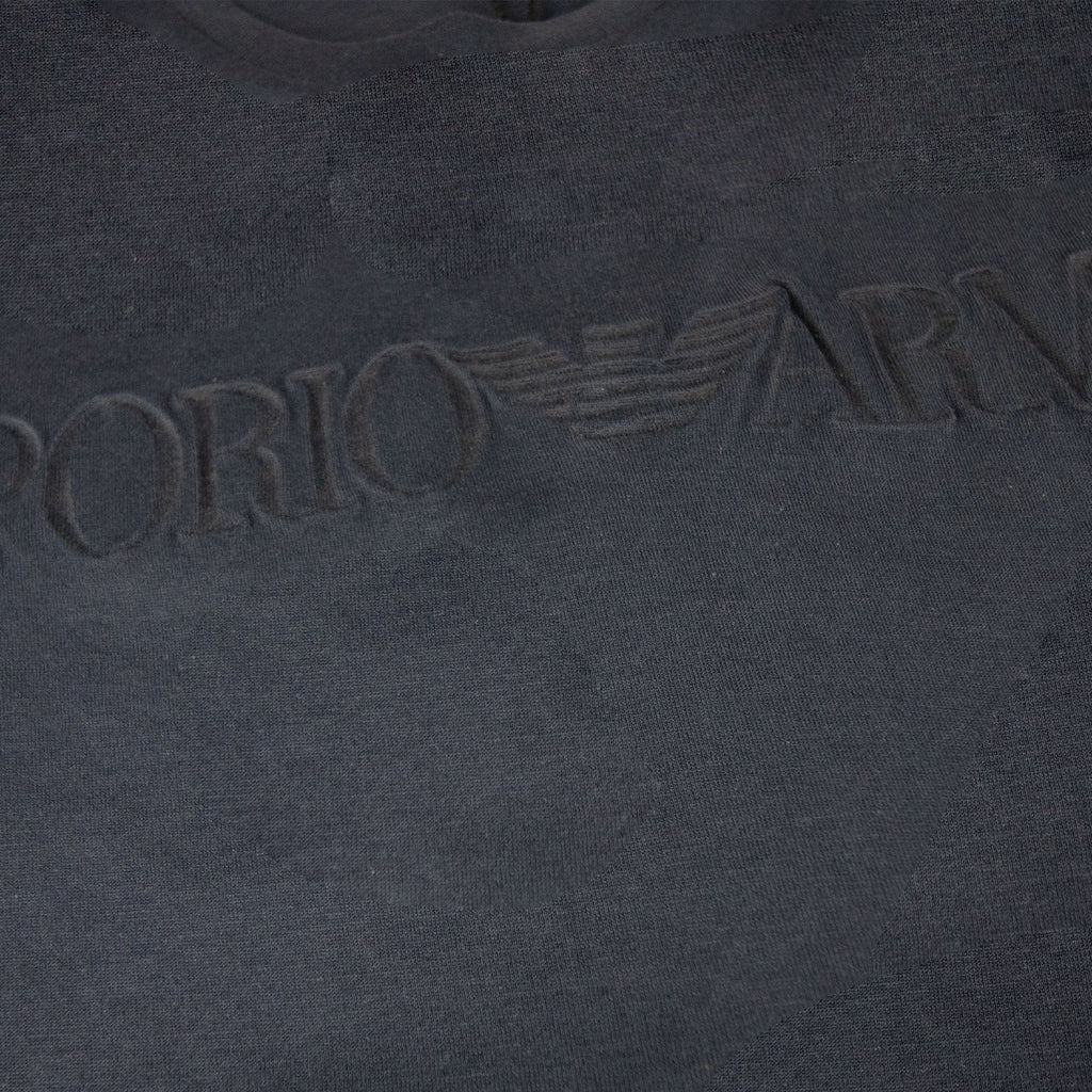 Emporio Armani Embossed Logo S/s T Shirt Navy Blue