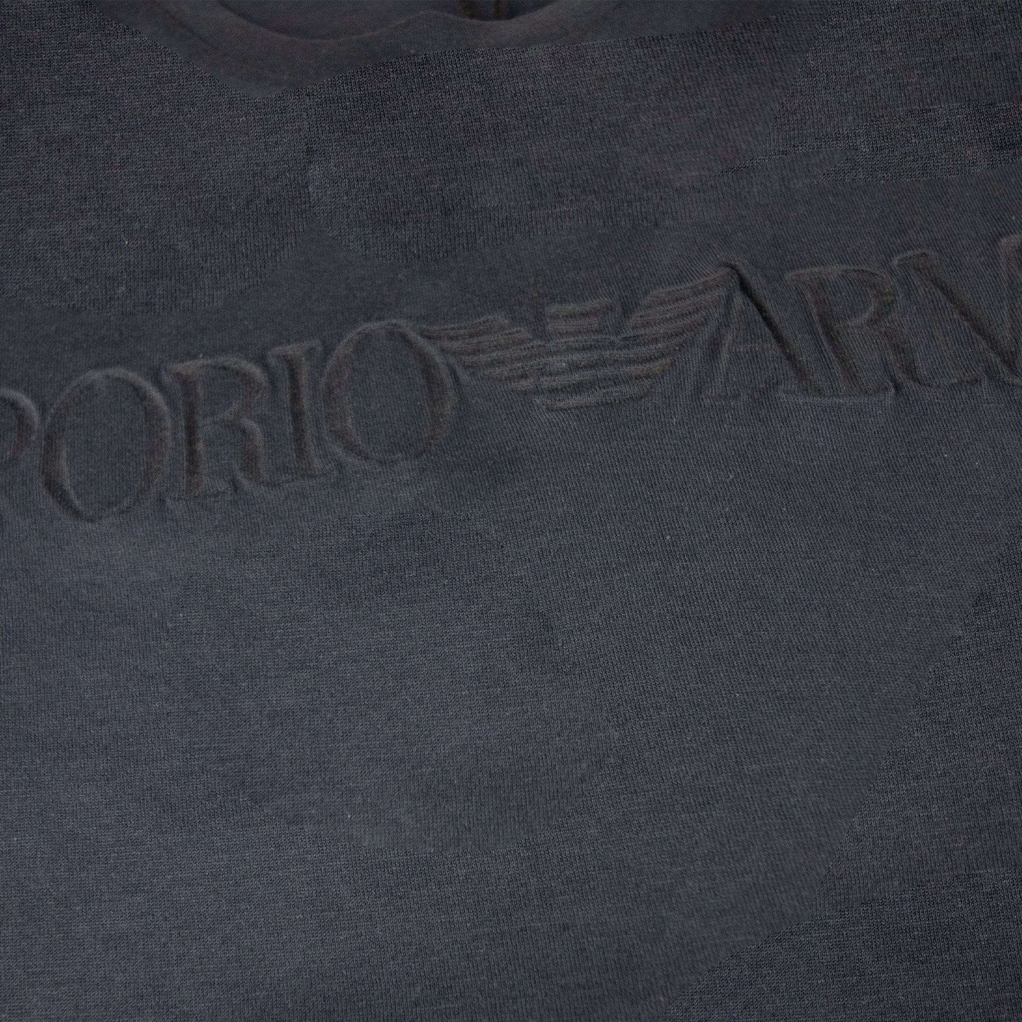 Emporio Armani Embossed Logo S/s T Shirt Navy Blue