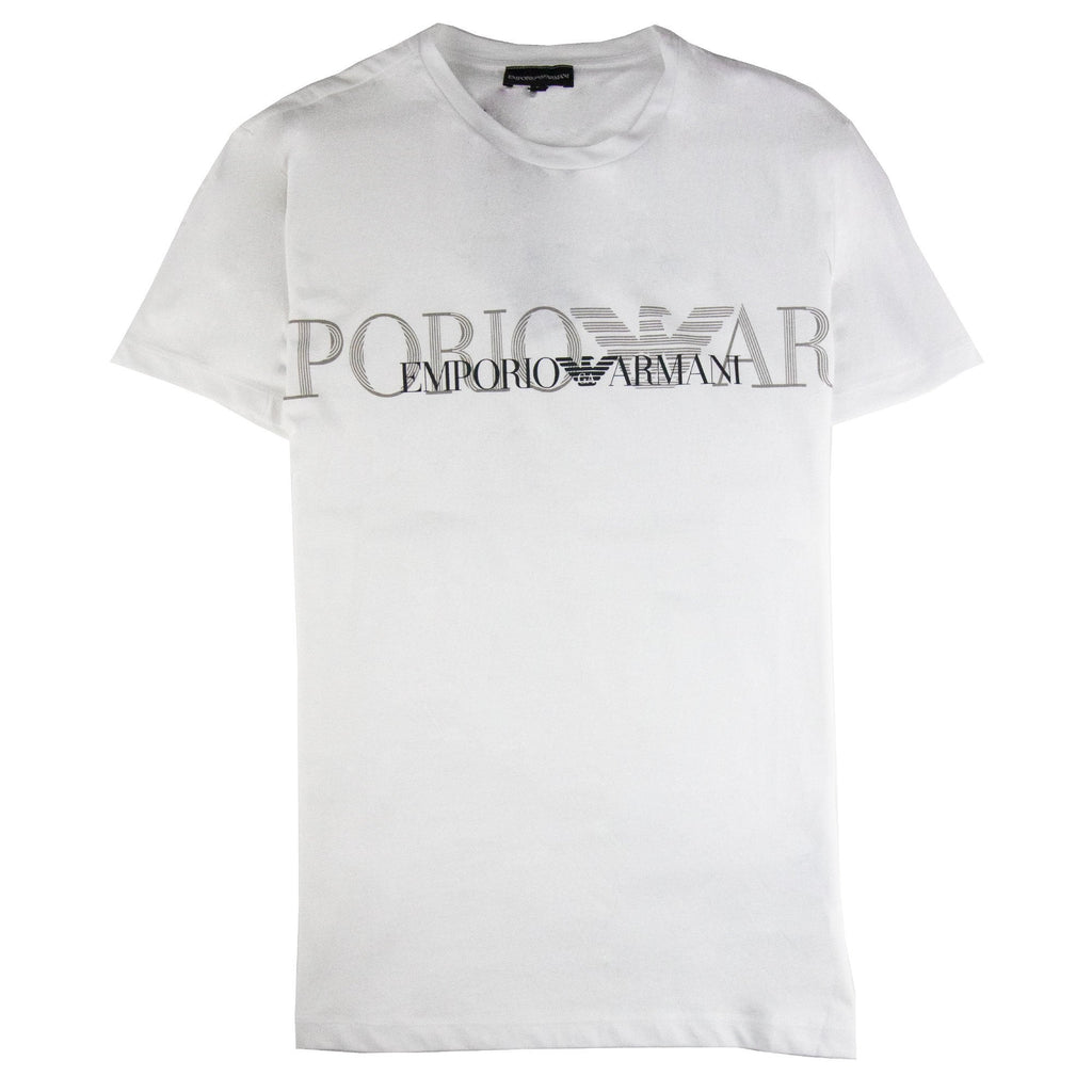 Emporio Armani Logo Print S/s T Shirt White