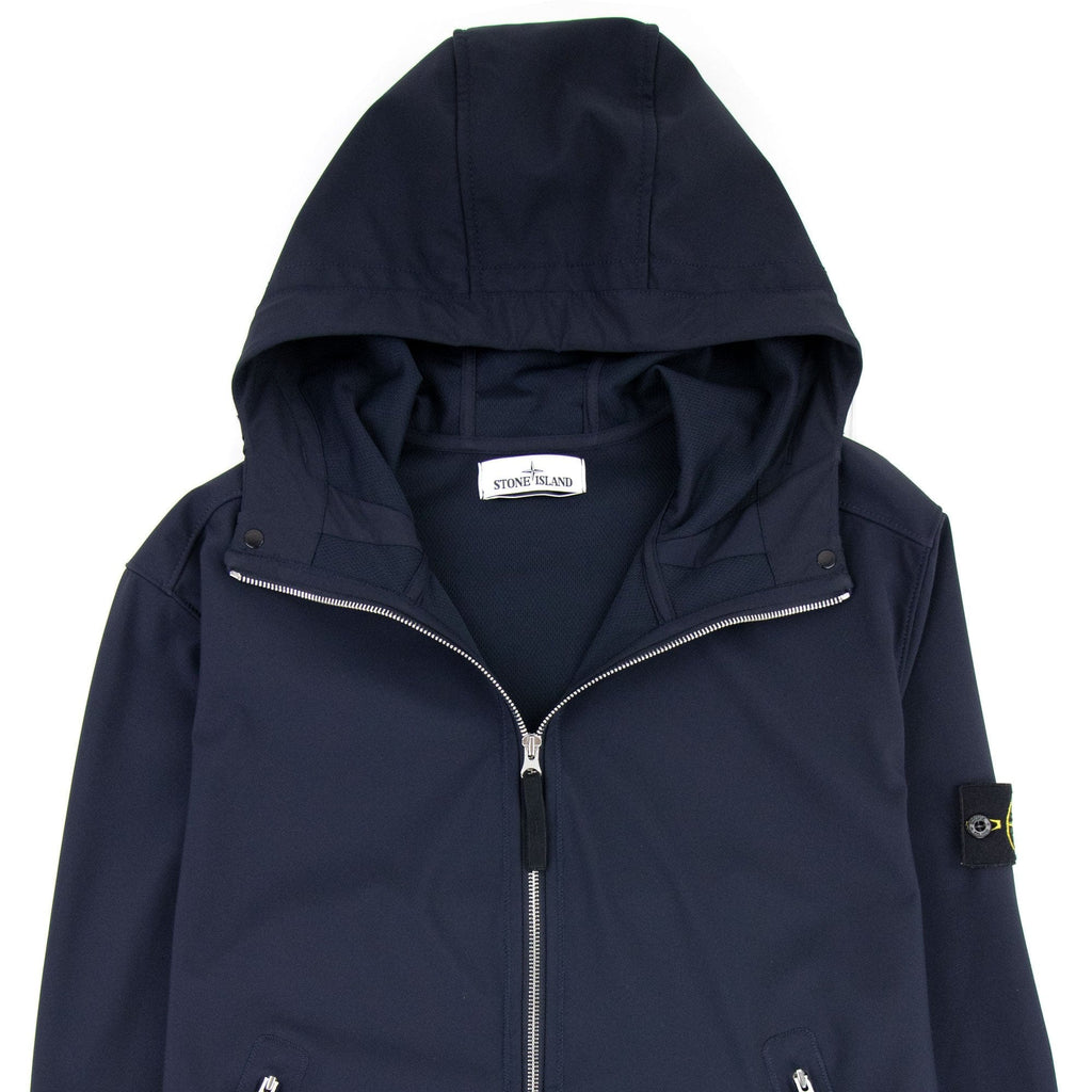 Stone Island Light Soft Shell-r Jacket Navy Blue V0020