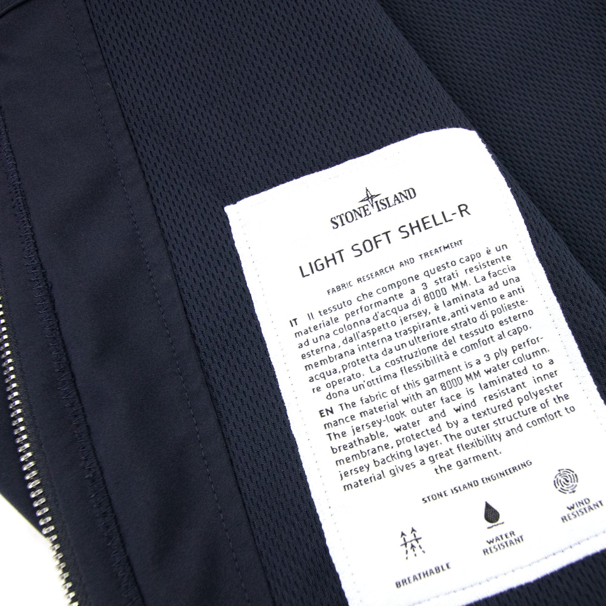 Stone Island Light Soft Shell-r Jacket Navy Blue V0020