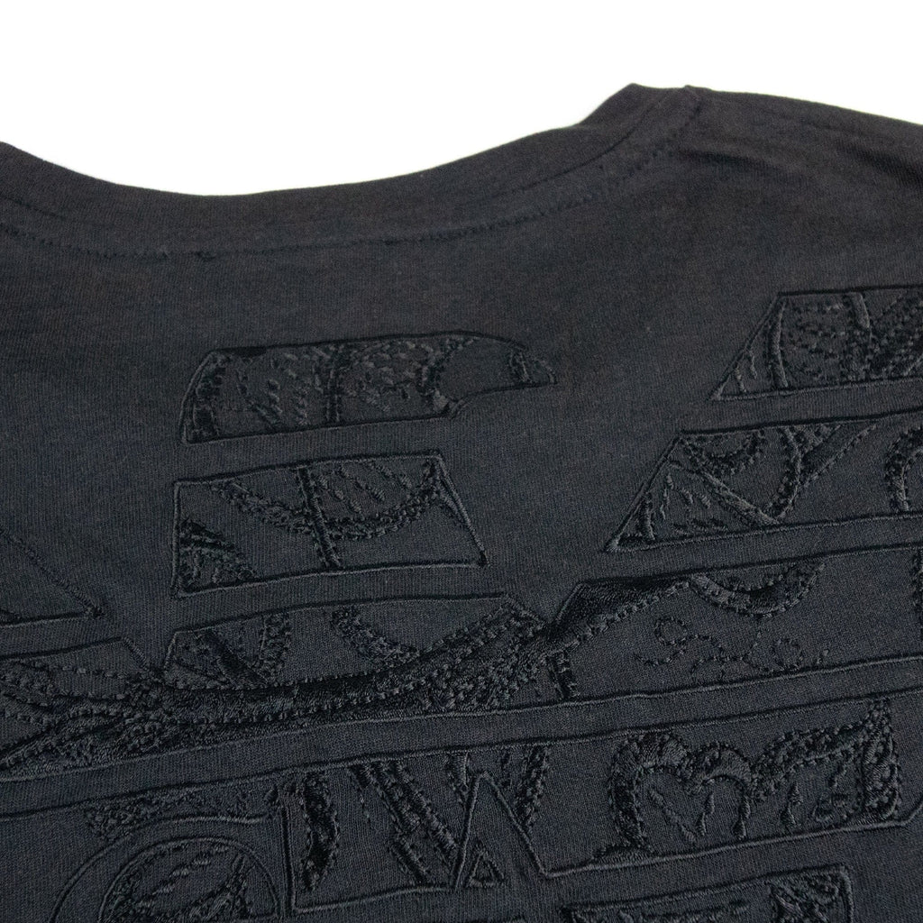 Armani Jeans Embroidered Back Logo T Shirt Black