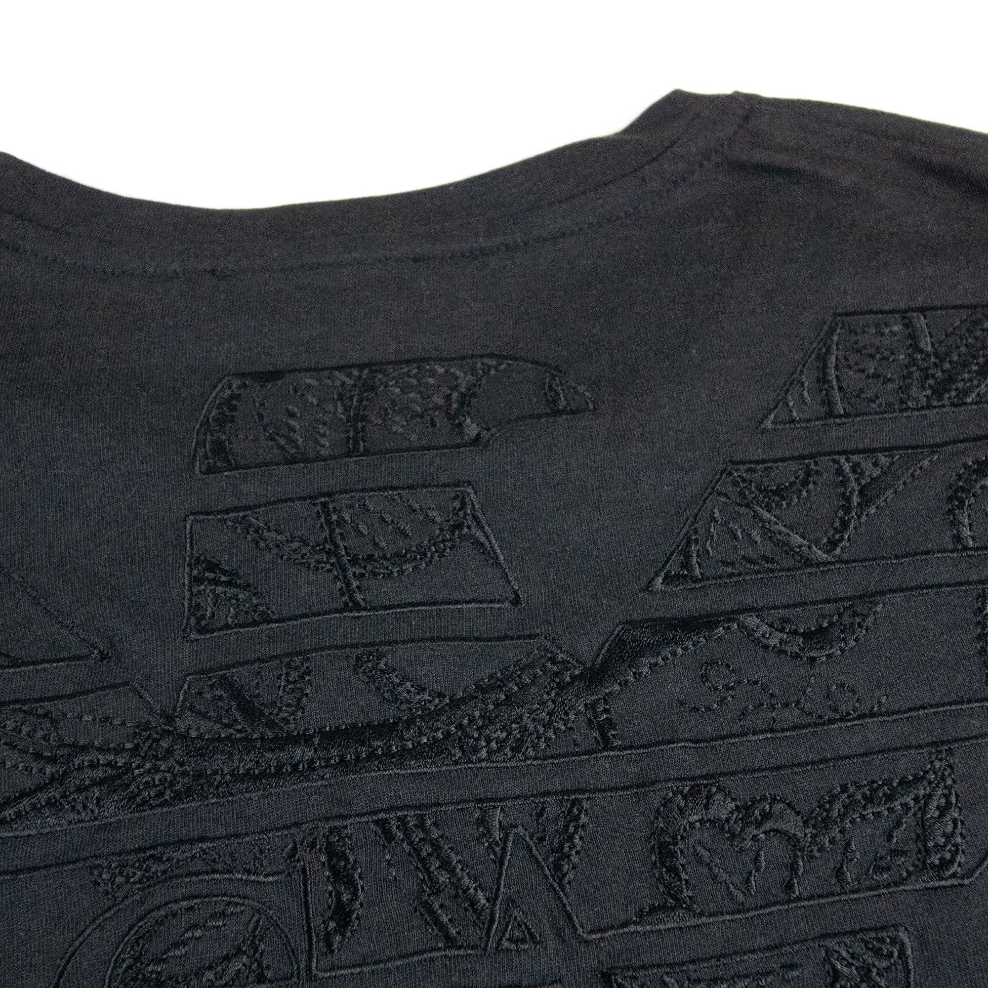 Armani Jeans Embroidered Back Logo T Shirt Black