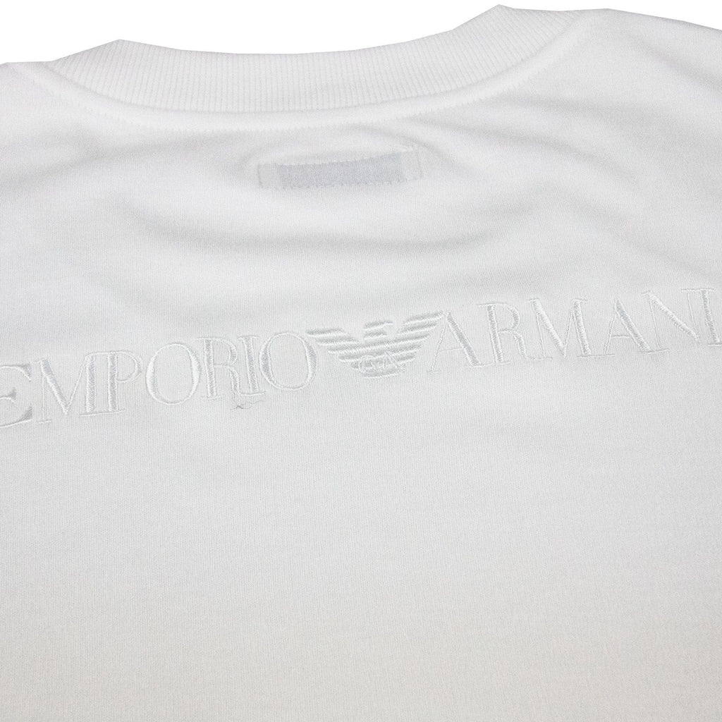 Emporio Armani Embroidered Back Logo L/s T Shirt White