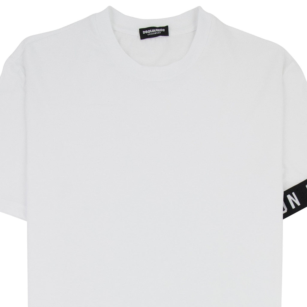 Dsquared2 Swim Shorts & Underwear Dsq2 Icon Arm Band T-shirt White/black