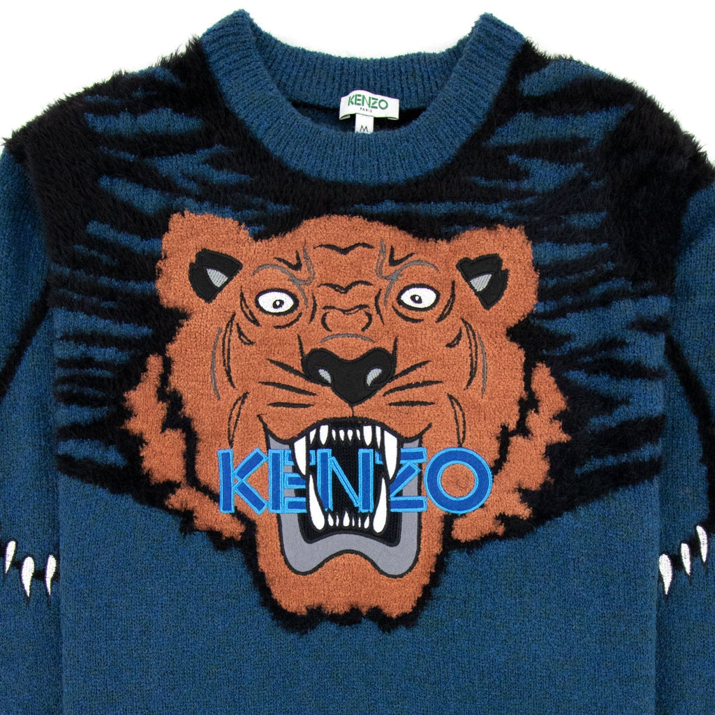 Kenzo Claw Tiger Jumper Blue/orange