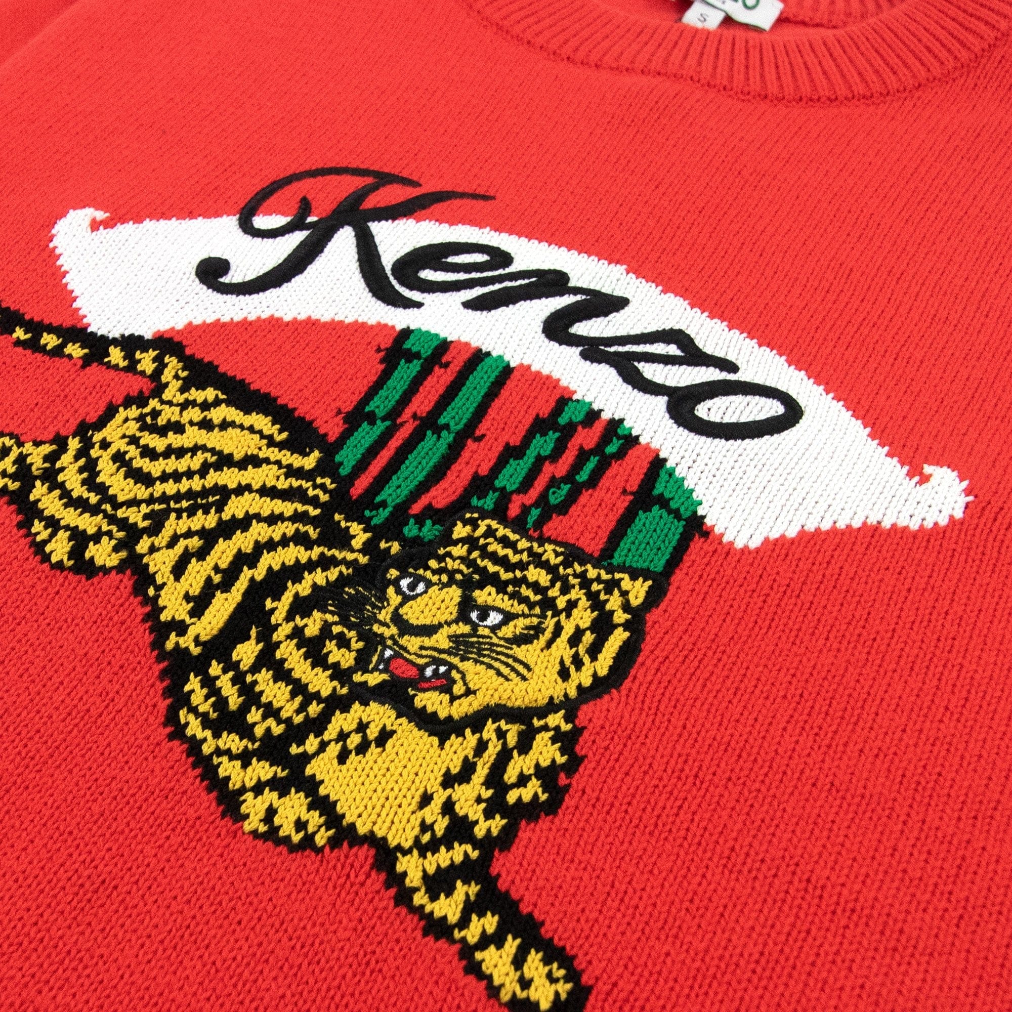 Kenzo Knitted Jumping Tiger Sweat Red