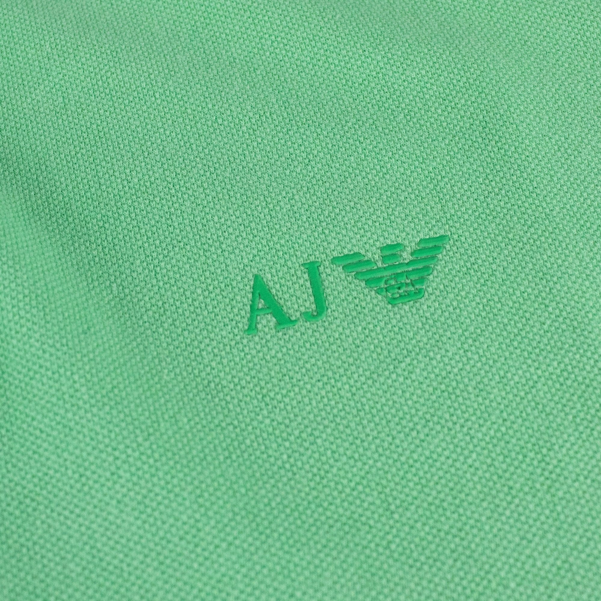 Armani Jeans Aj Eagle Chest Logo S/s Polo Verde Green