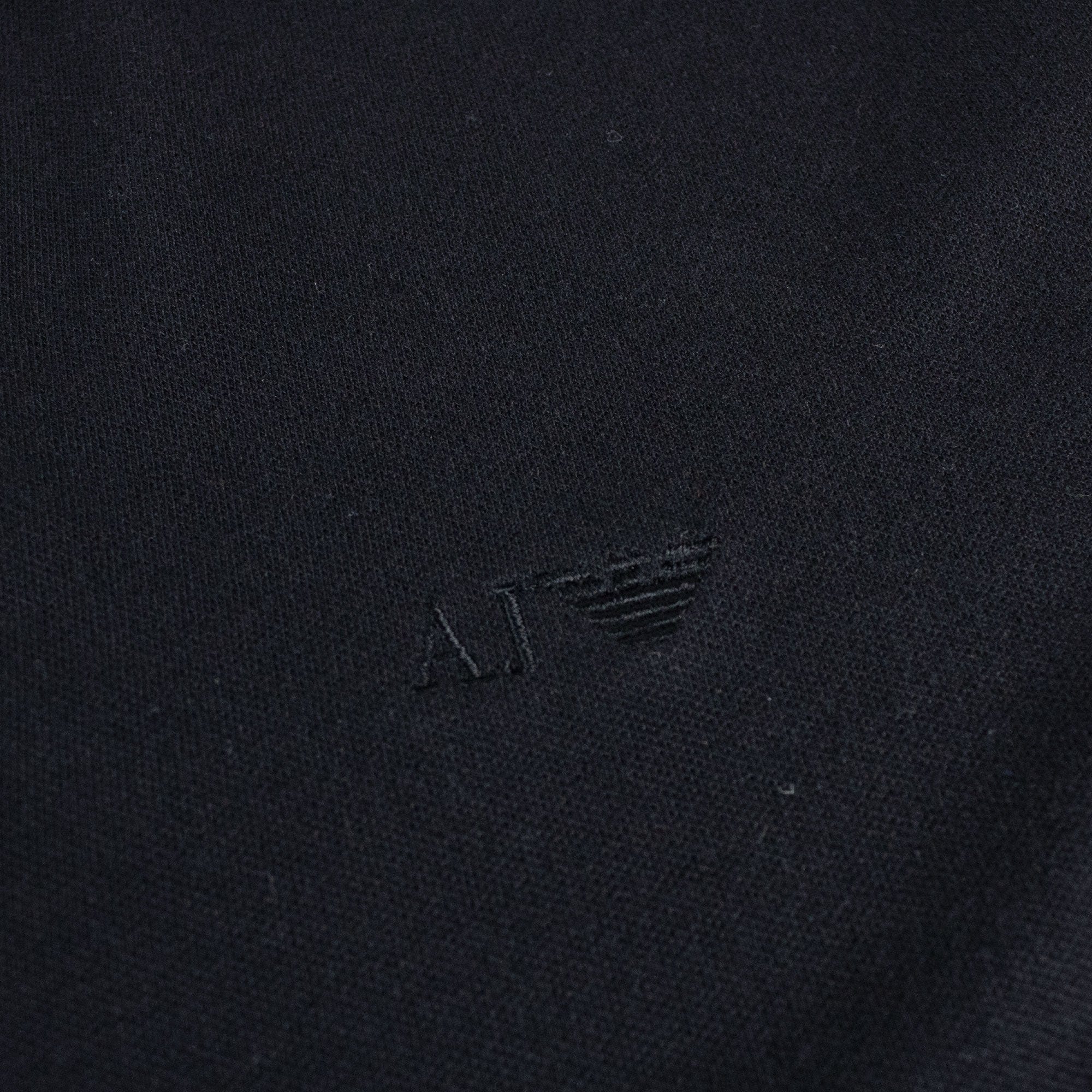 Armani Jeans Aj Embossed Logo L/s Polo Black