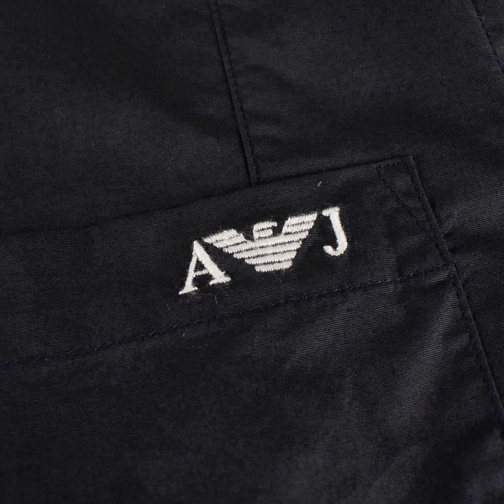 Armani Jeans Aj Embroidered Logo S/s Shirt Navy
