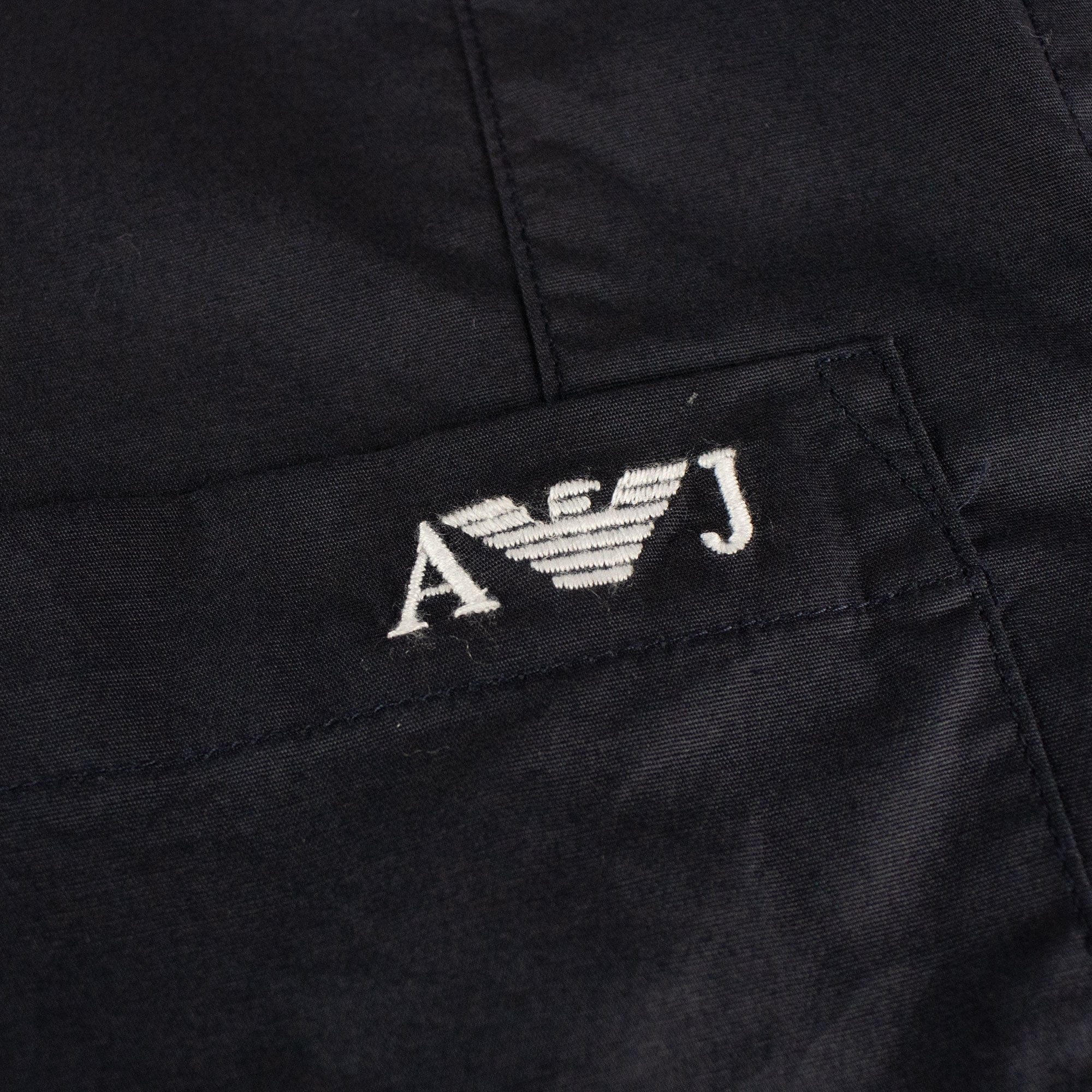 Armani Jeans Aj Embroidered Logo S/s Shirt Navy