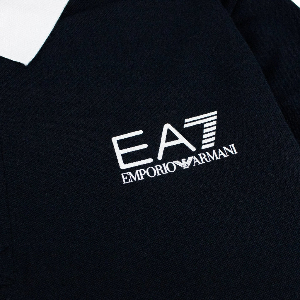 Ea7 Flag Printed S/s Polo Shirt Navy