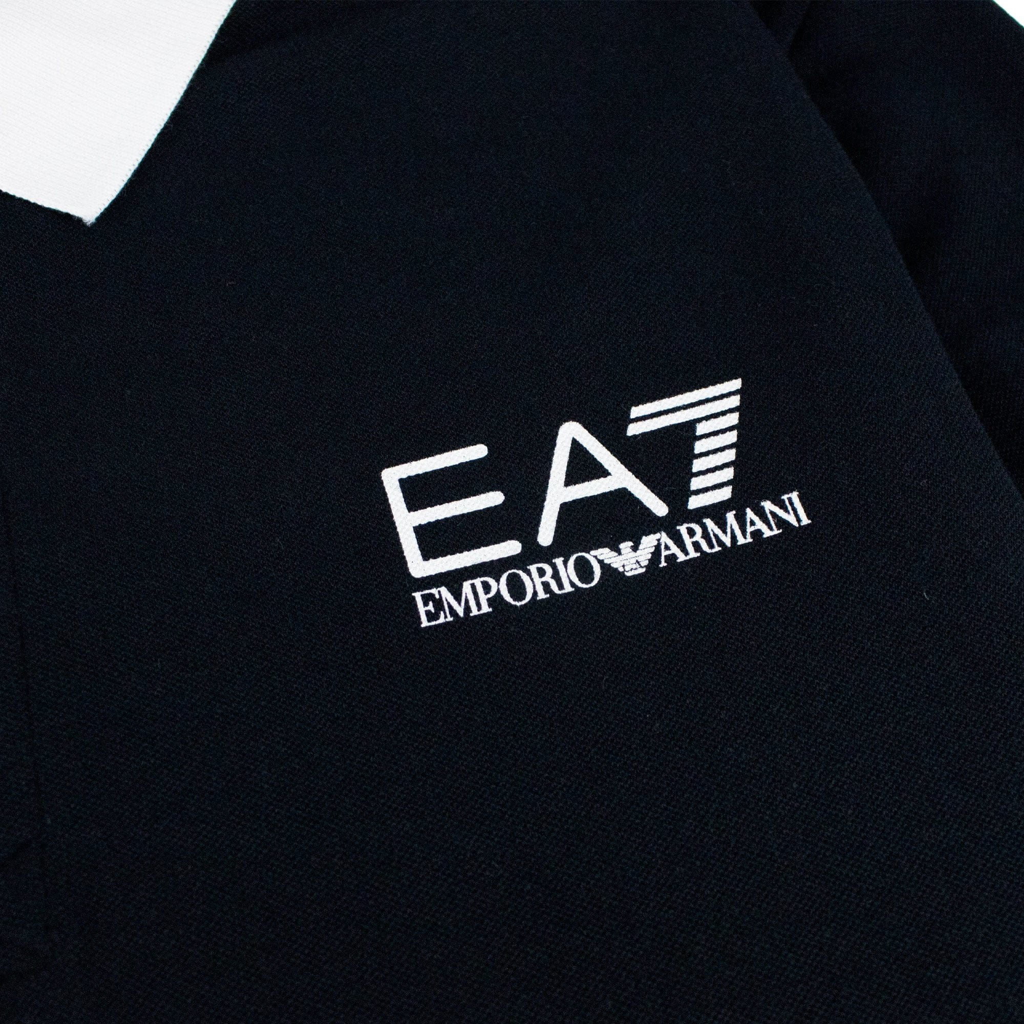 Ea7 Flag Printed S/s Polo Shirt Navy