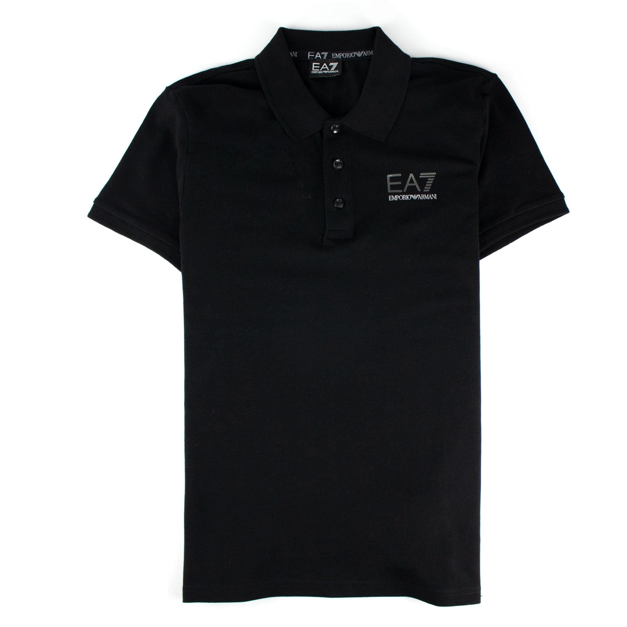 Ea7 Train Evolution Short Sleeve Polo Black