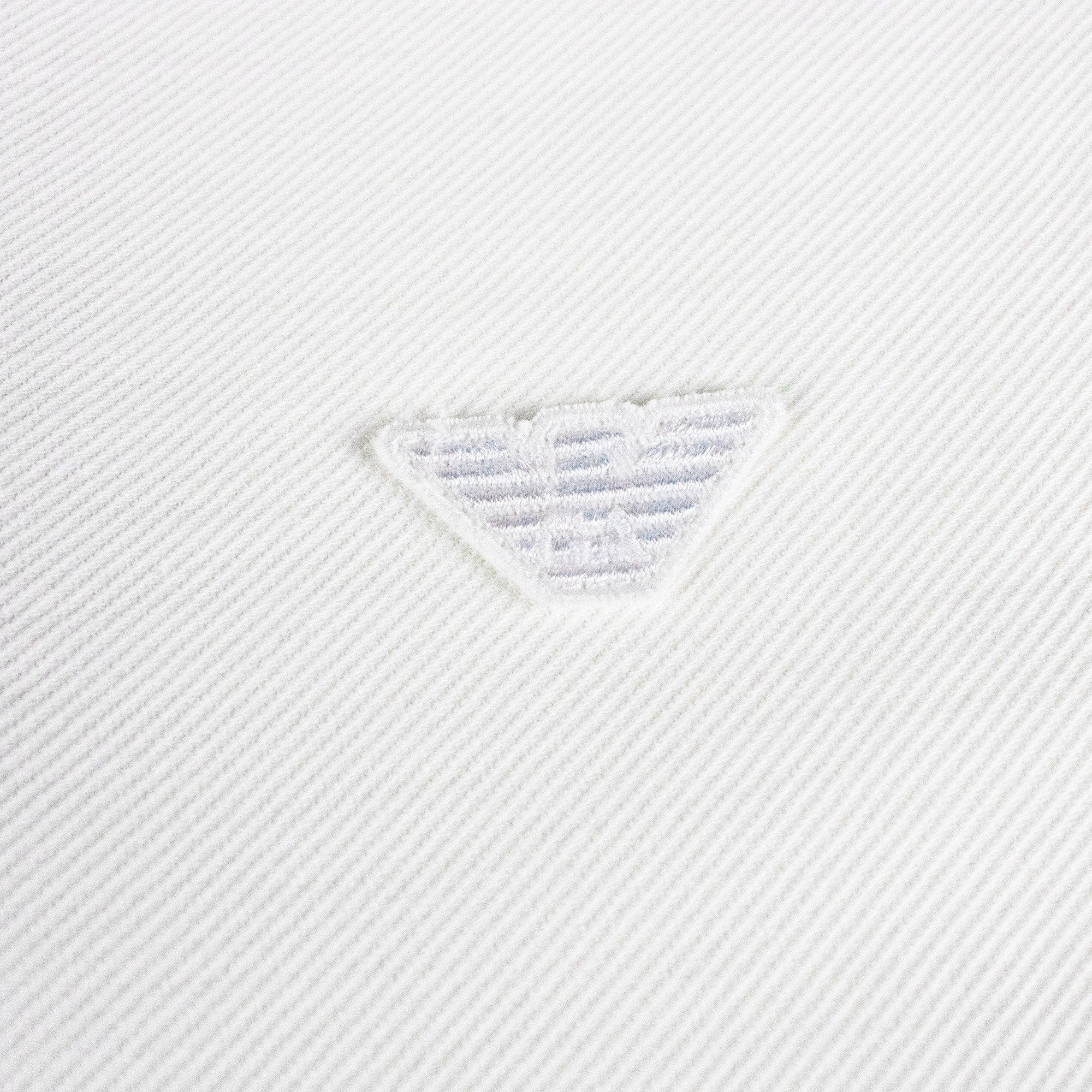 Emporio Armani Embossed Eagle Logo S/s Polo White