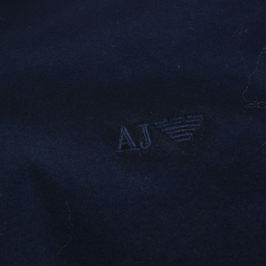 Armani Jeans Logo Italian Fabric S/s Shirt Navy Blue