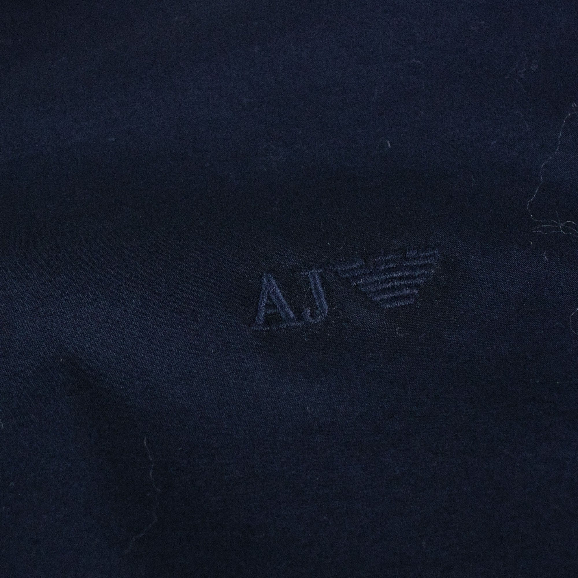 Armani Jeans Logo Italian Fabric S/s Shirt Navy Blue