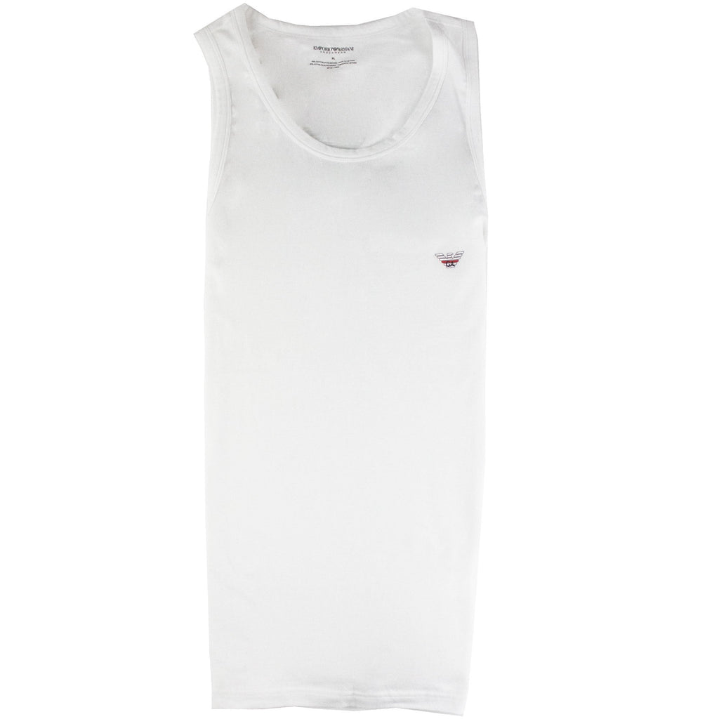 Emporio Armani Ga Back Logo Tank Top White