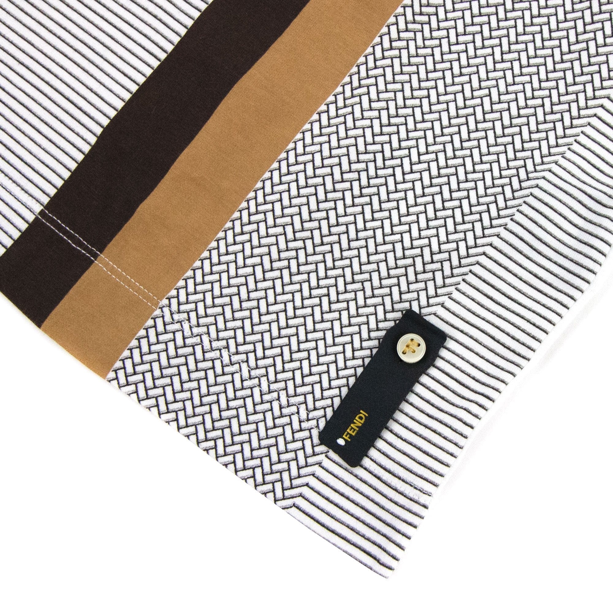 Fendi Side Stripe Graphic Tshirt White