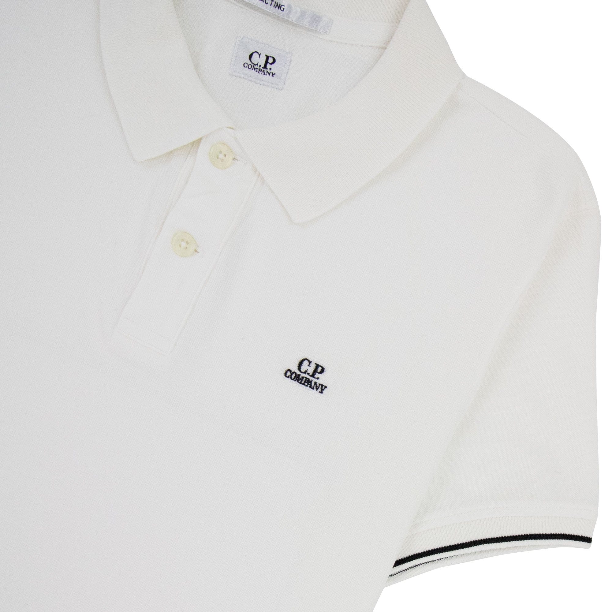 Cp Company Tacting Short Sleeve Polo White 112