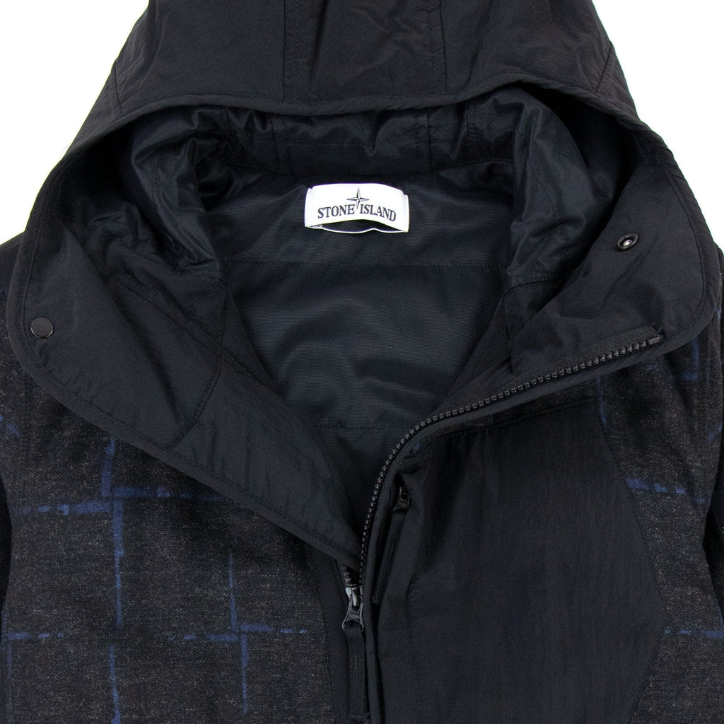 Stone Island House Check Wool & Nylon Jacket Dark Grey V0065