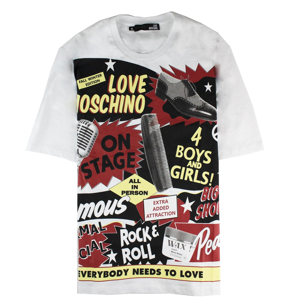 Love Moschino Accessories Printed T Shirt White