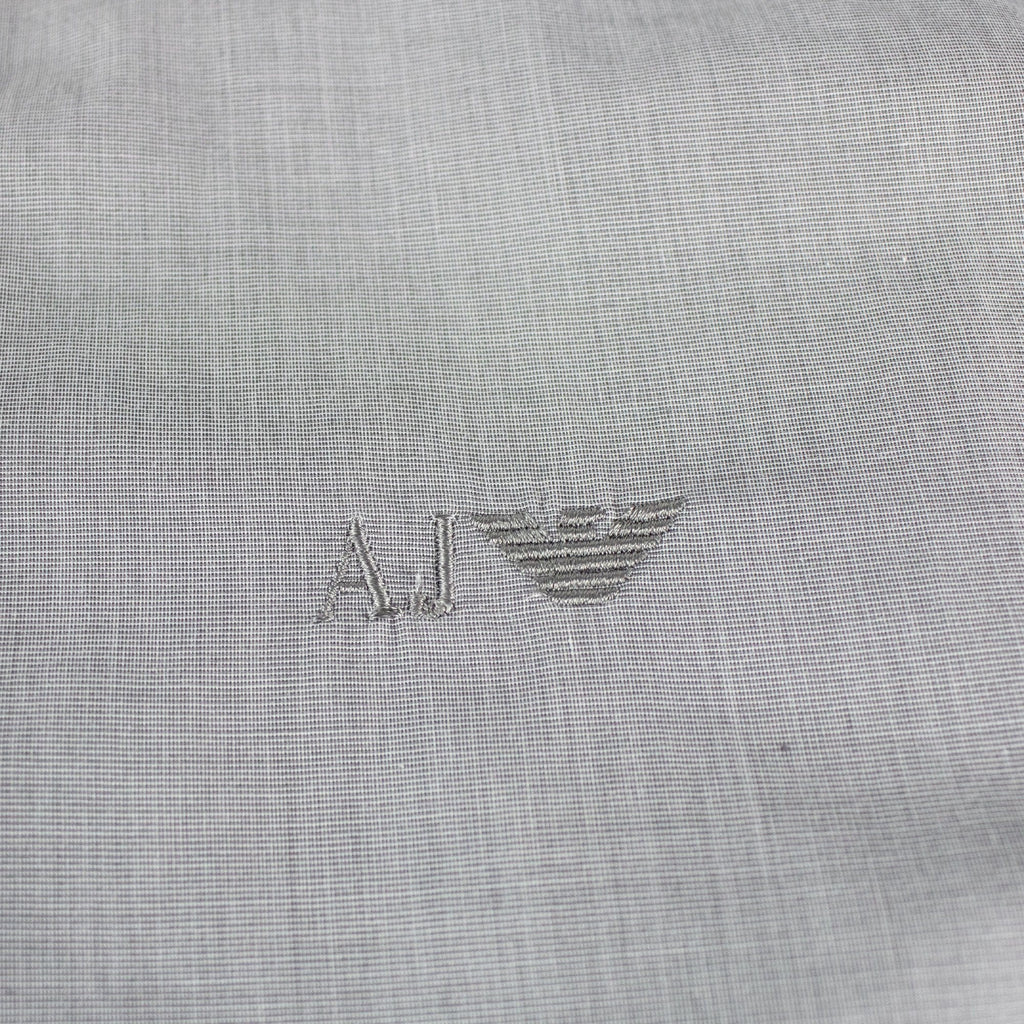 Armani Jeans Aj Embroidered Logo L/s Shirt Dark Grey
