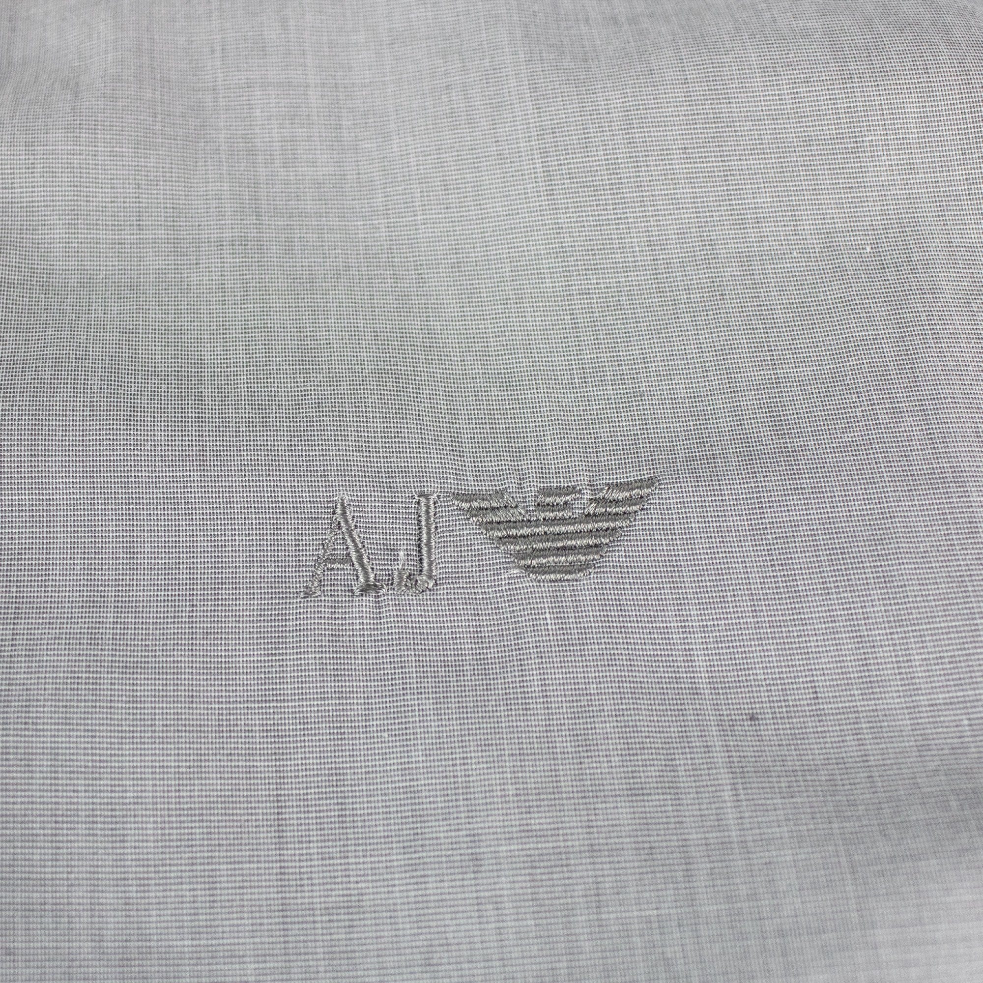 Armani Jeans Aj Embroidered Logo L/s Shirt Dark Grey