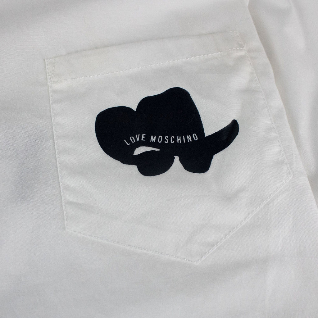 Love Moschino Embroidered Back Logo L/s Shirt White