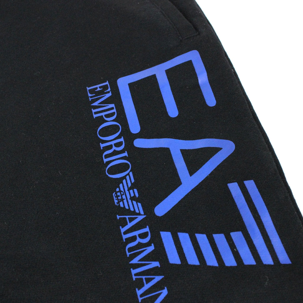 Ea7 Logo Straight Cuff Tracksuit Pants Black