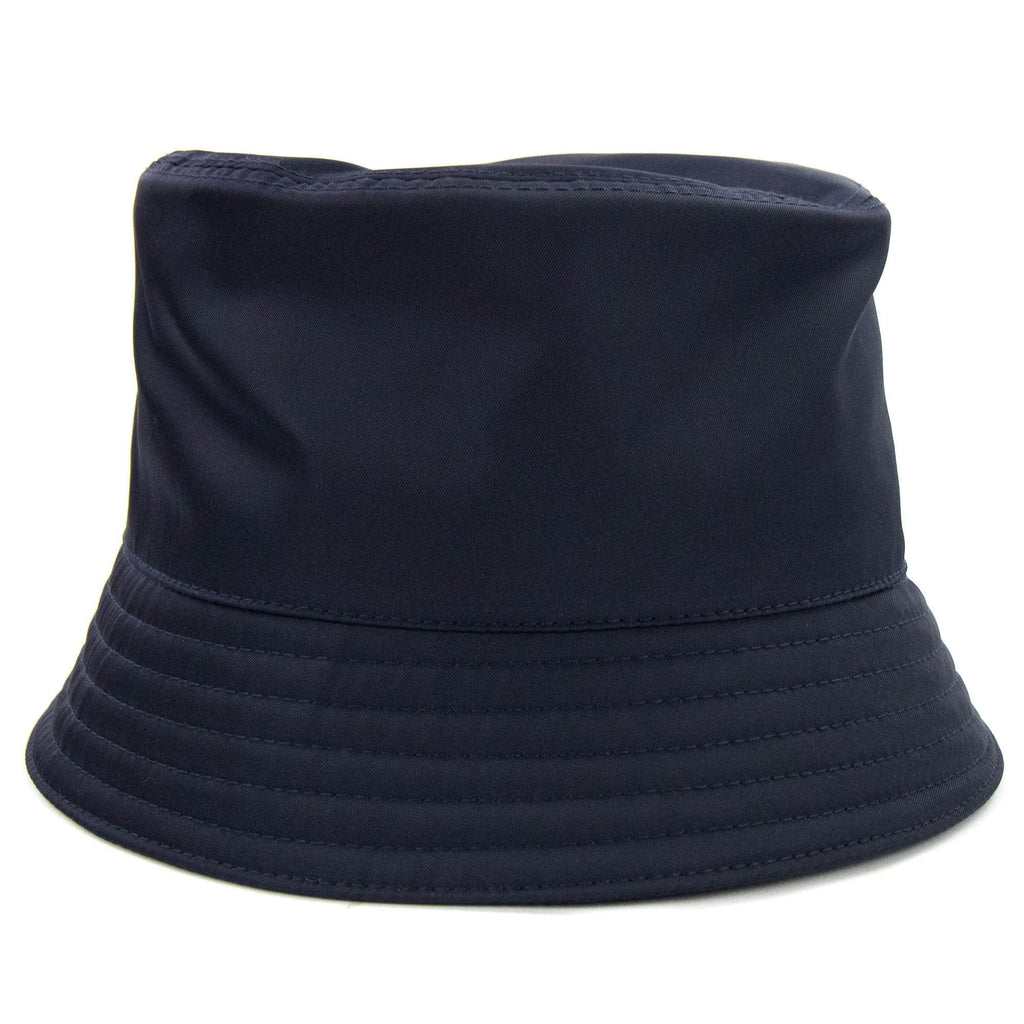 Prada Nylon Logo Bucket Hat Blue