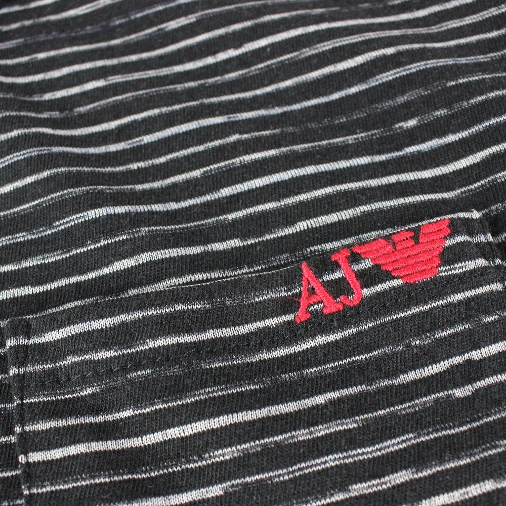 Armani Jeans Front Pocket Embroidered Logo S/s Polo Black