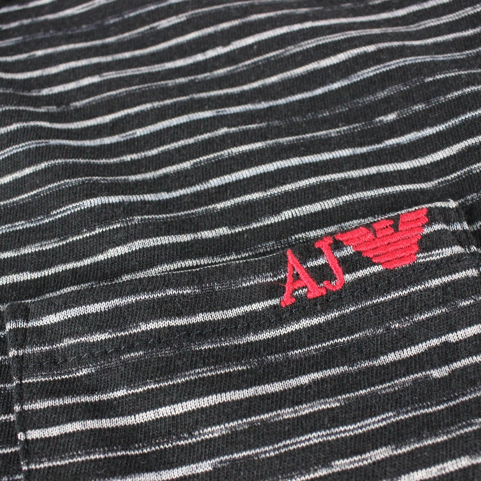 Armani Jeans Front Pocket Embroidered Logo S/s Polo Black