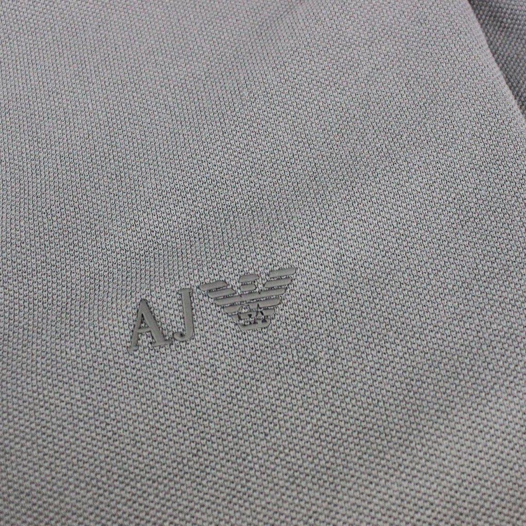 Armani Jeans Aj Eagle Logo Long Sleeve Polo Shirt Grigio Grey