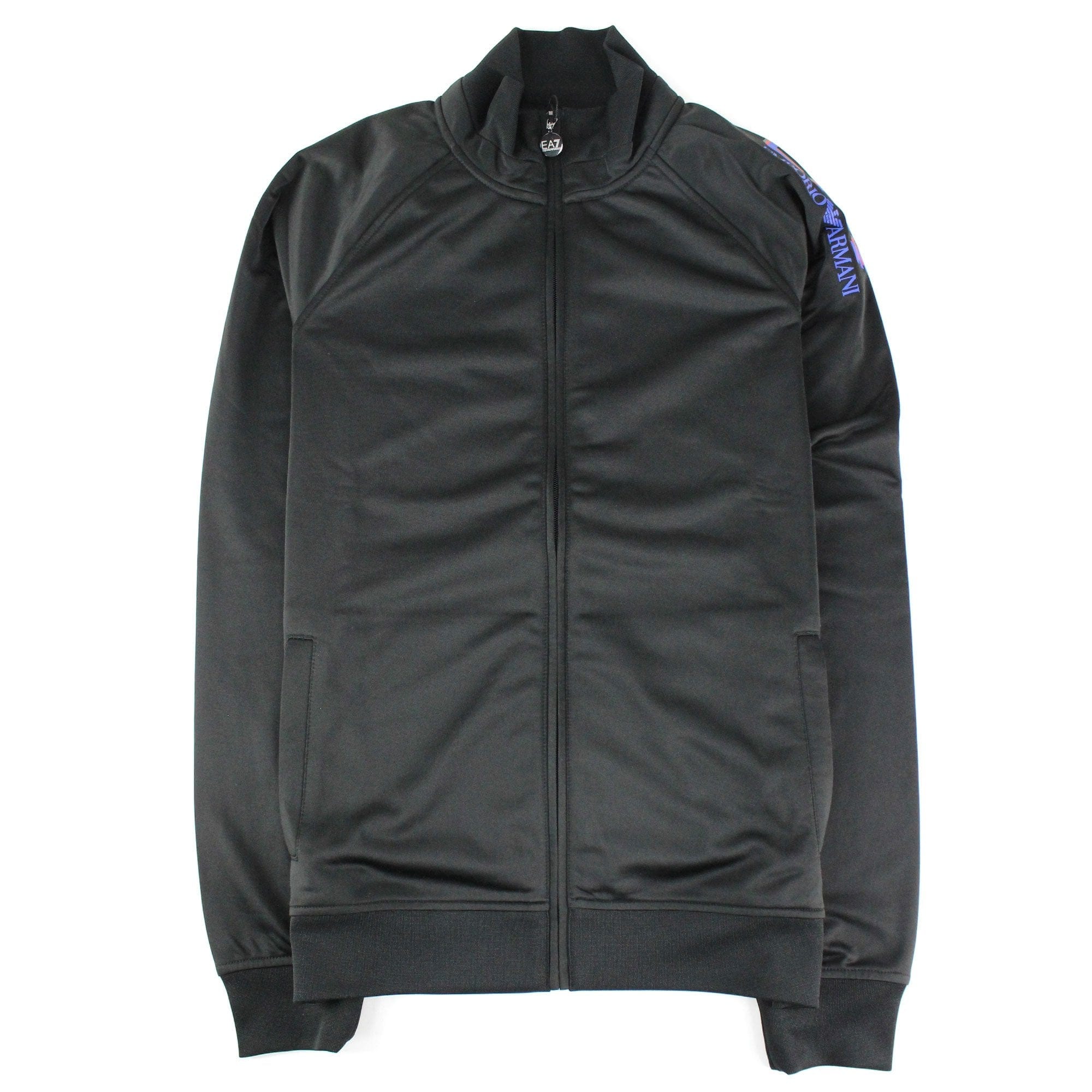 Ea7 3d Logo Zip Up Tracksuit Nero