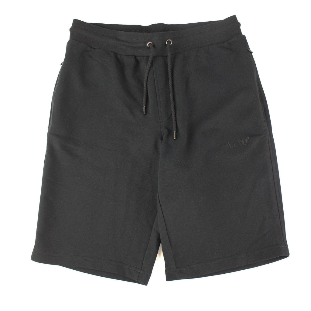 Armani Jeans Aj Rubber Logo Cotton Shorts Blue