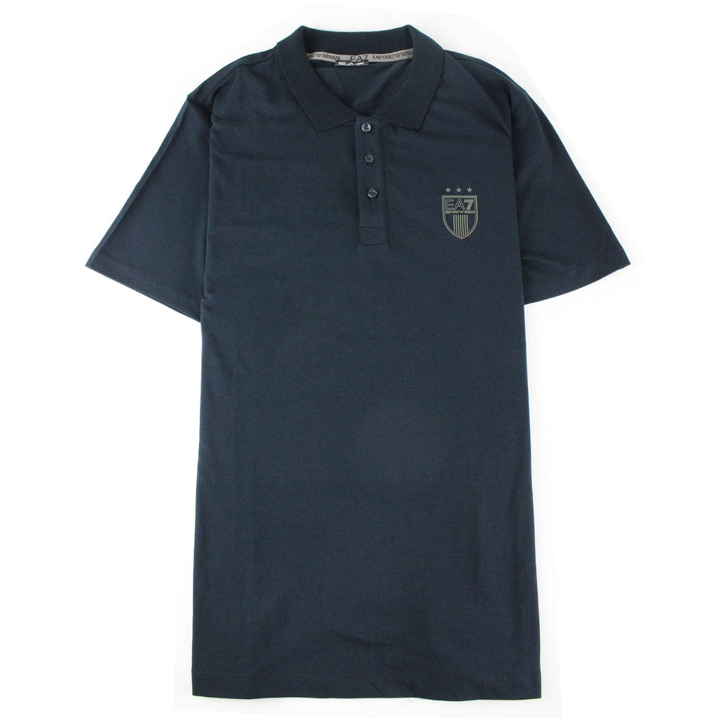 Ea7 Train Soccer S/s Polo Darkslate
