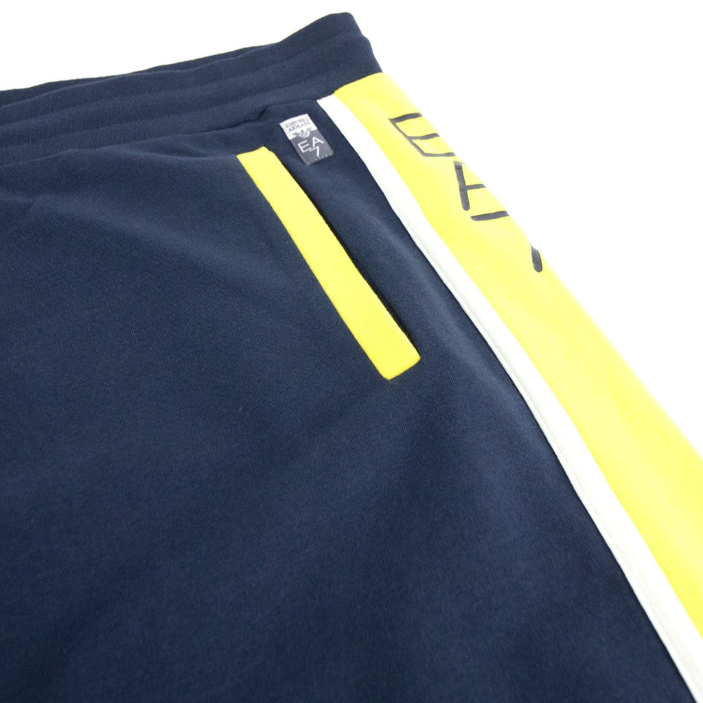 Ea7 Side Stripe Straight Leg Pants Navy/yellow