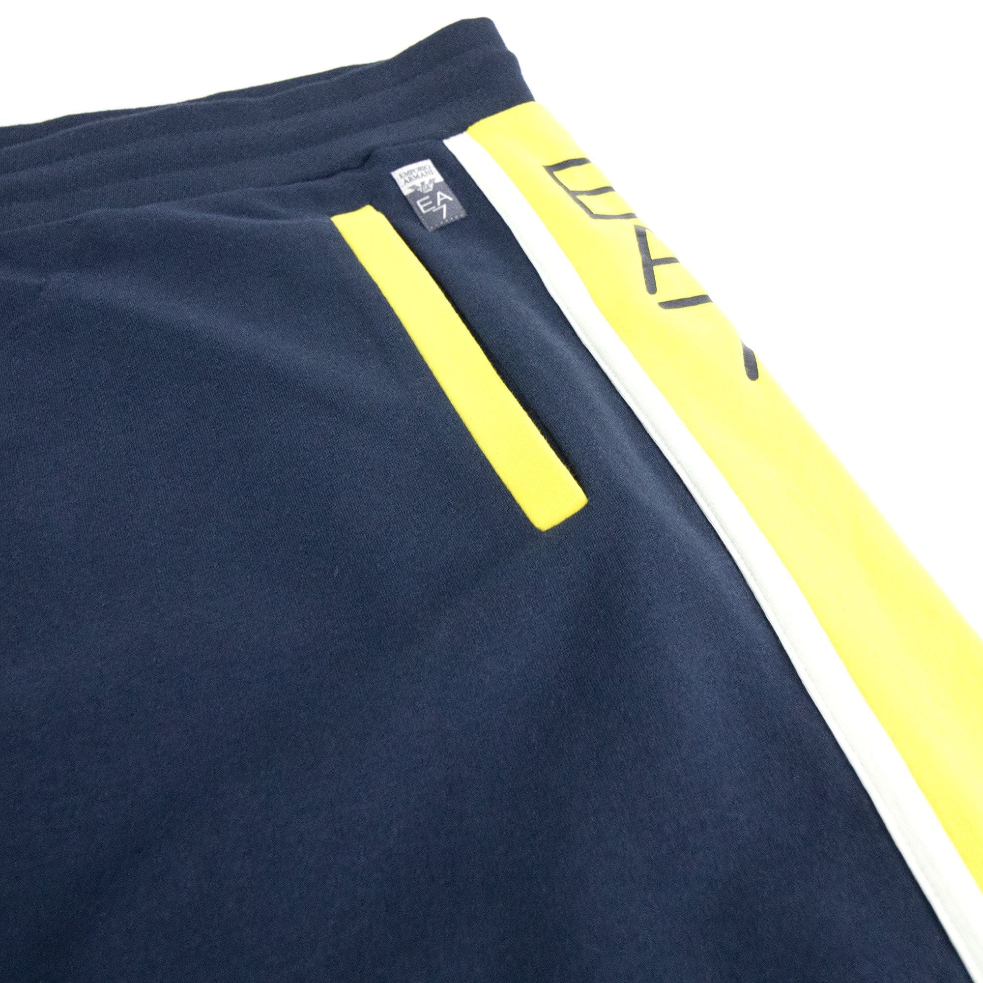 Ea7 Side Stripe Straight Leg Pants Navy/yellow