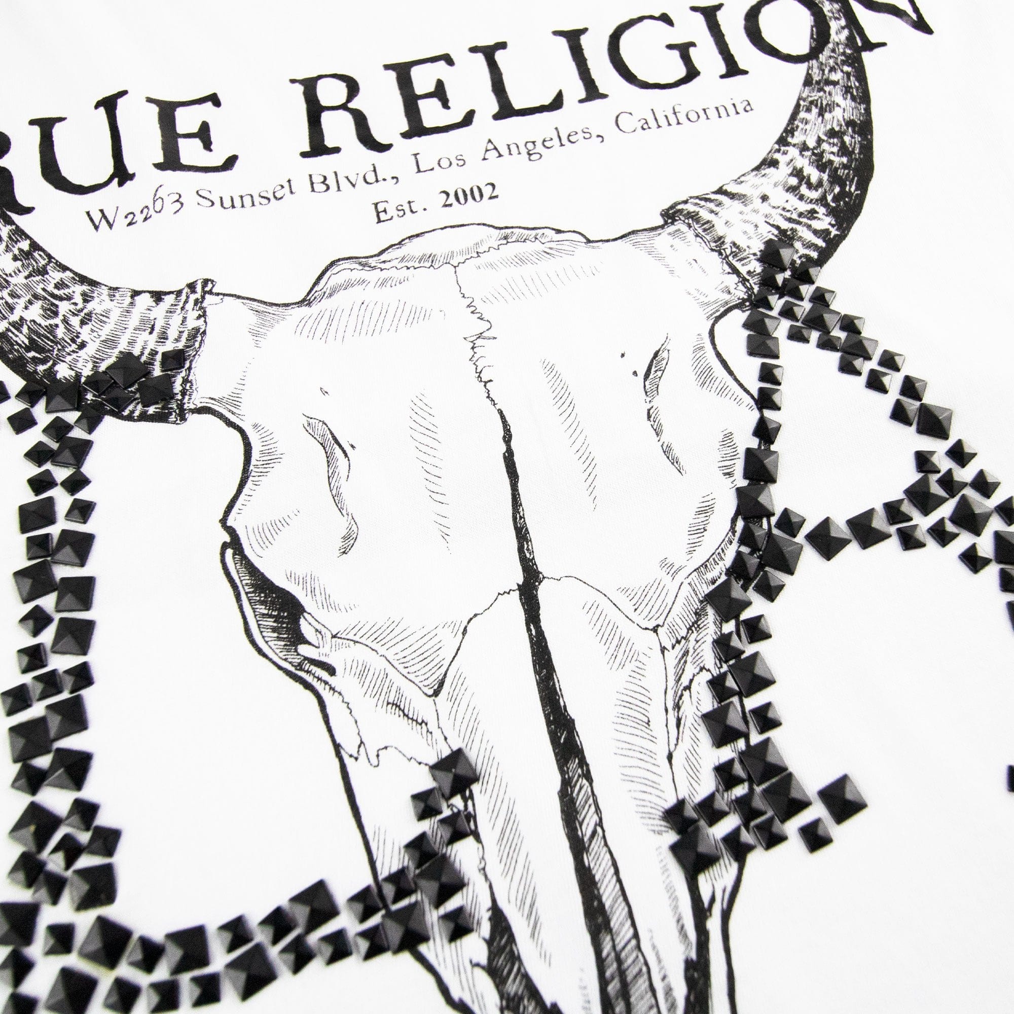 True Religion Longhorn Crew Neck S/s T Shirt White