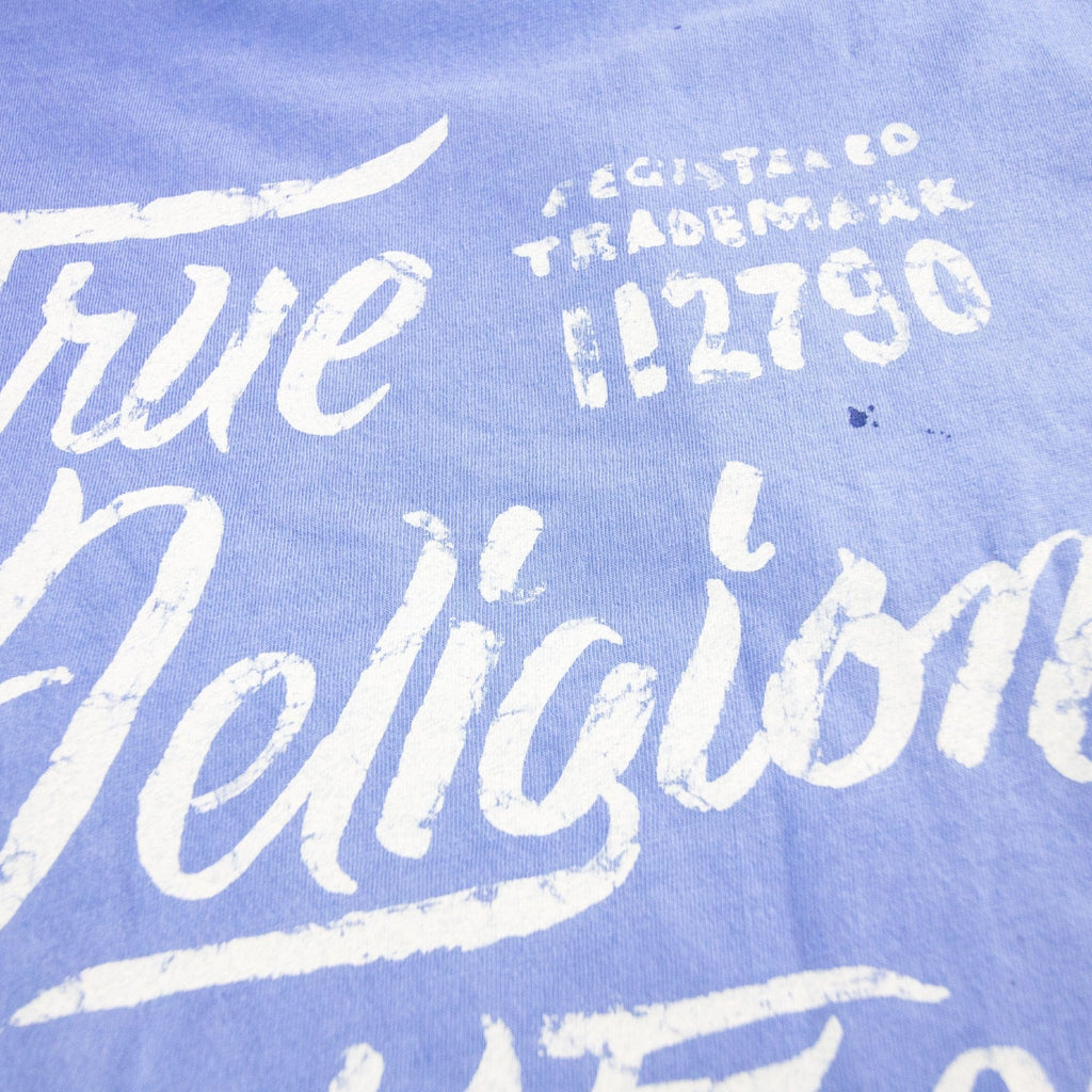 True Religion Tr Calig S/s T Shirt Light Blue