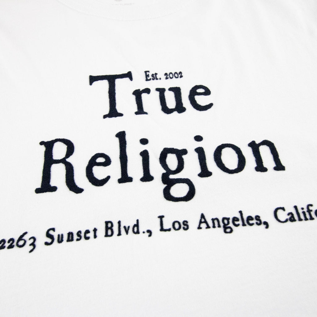 True Religion Embossed Logo S/s T Shirt White