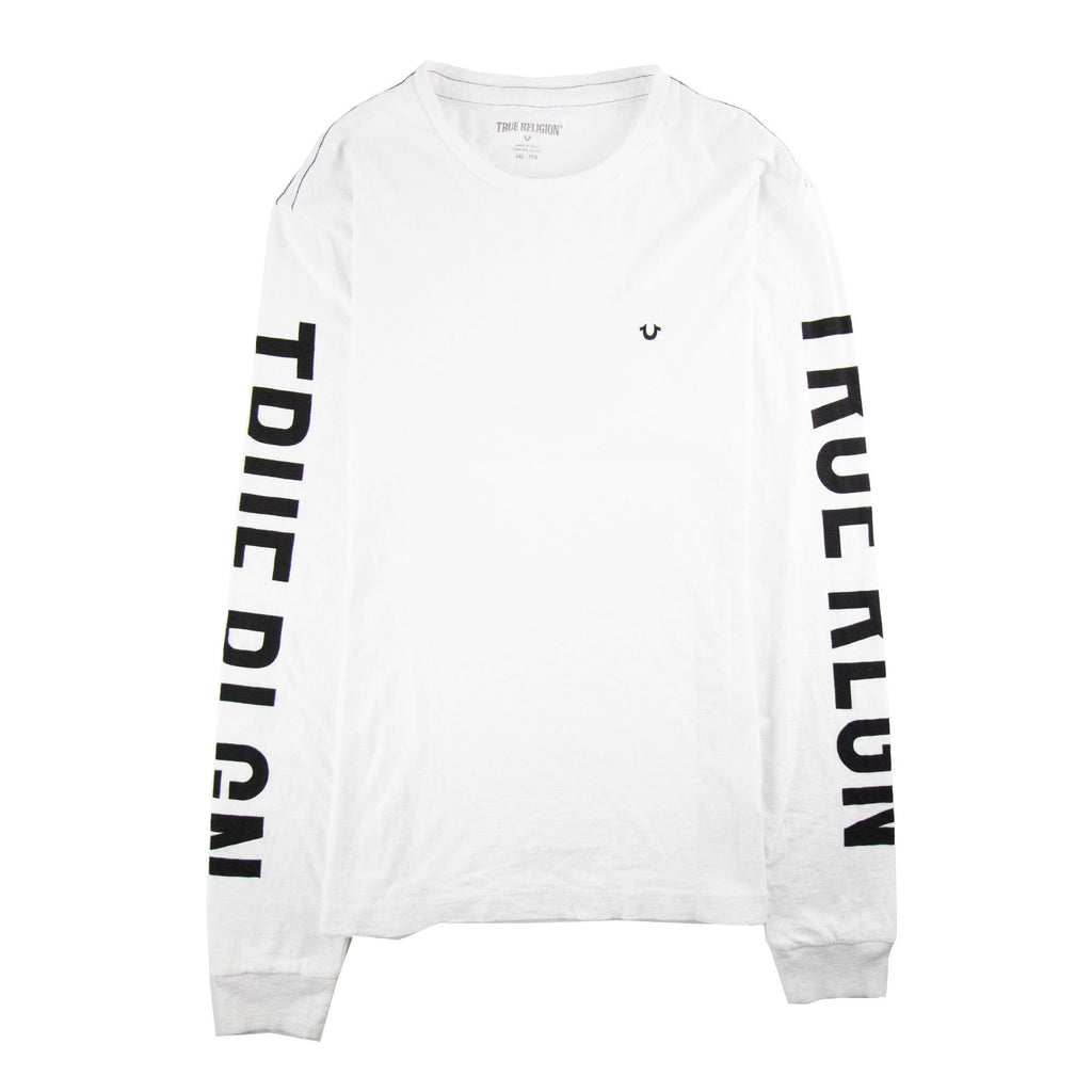 True Religion Sleeve Logo L/s T Shirt White