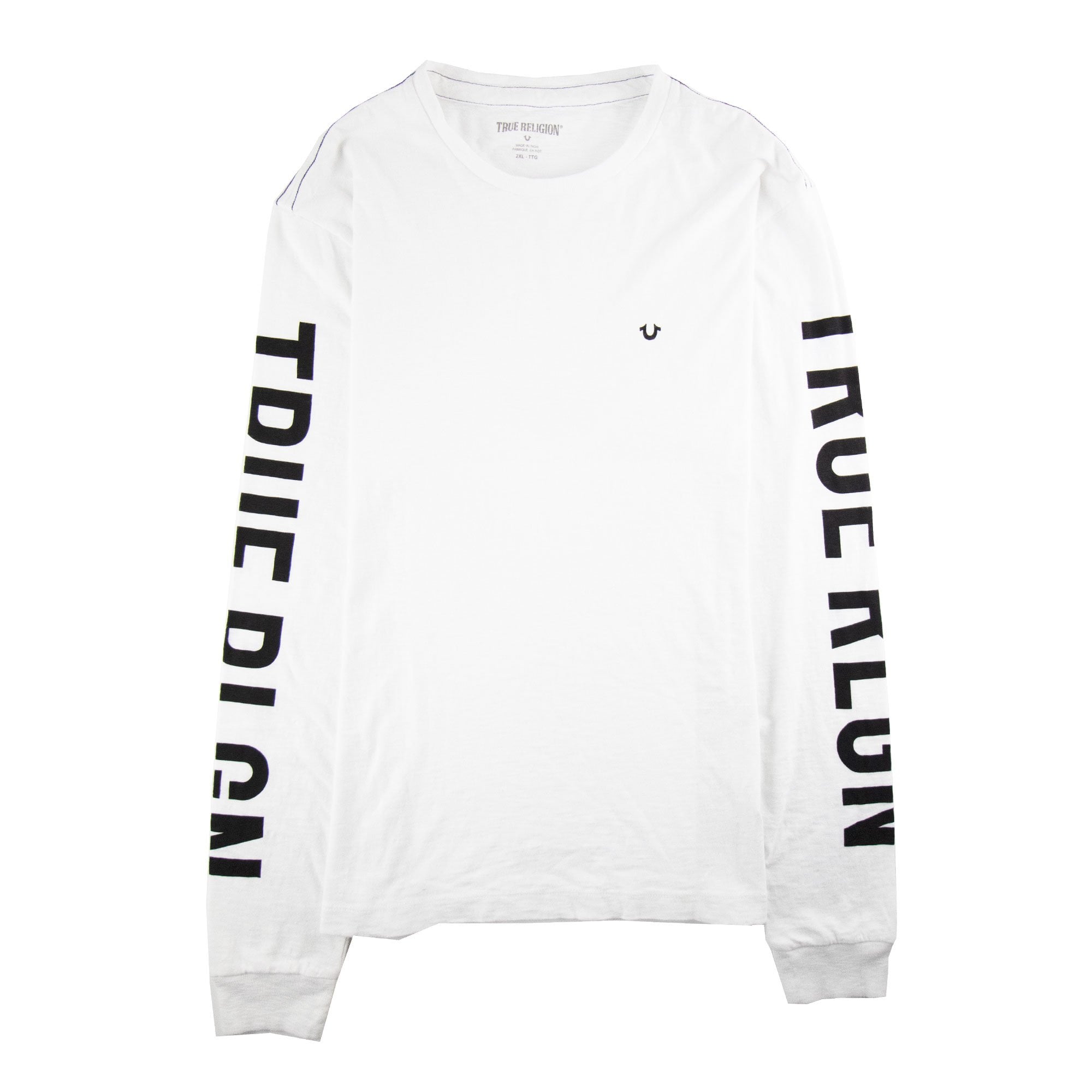 True Religion Sleeve Logo L/s T Shirt White