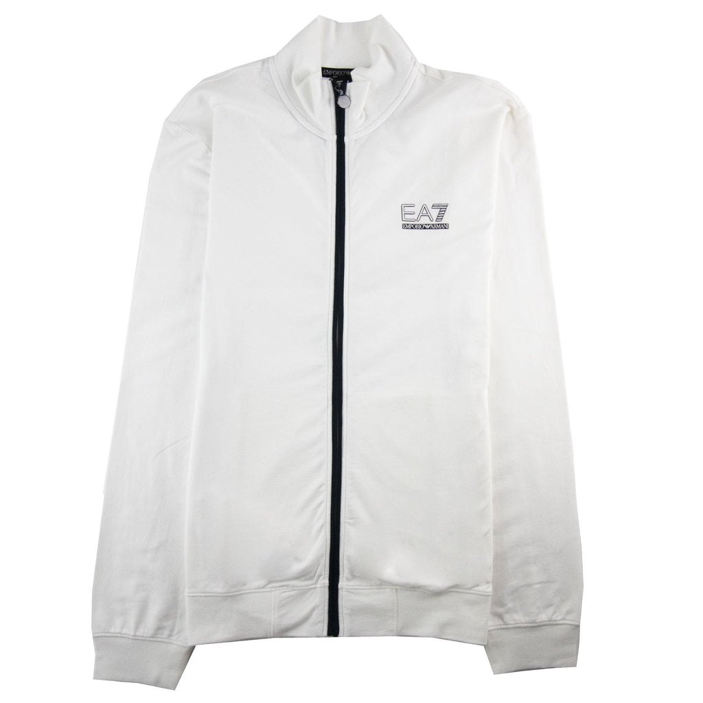 Ea7 Ea7 Trian Evolution Small Chest Logo Funnel Neck White